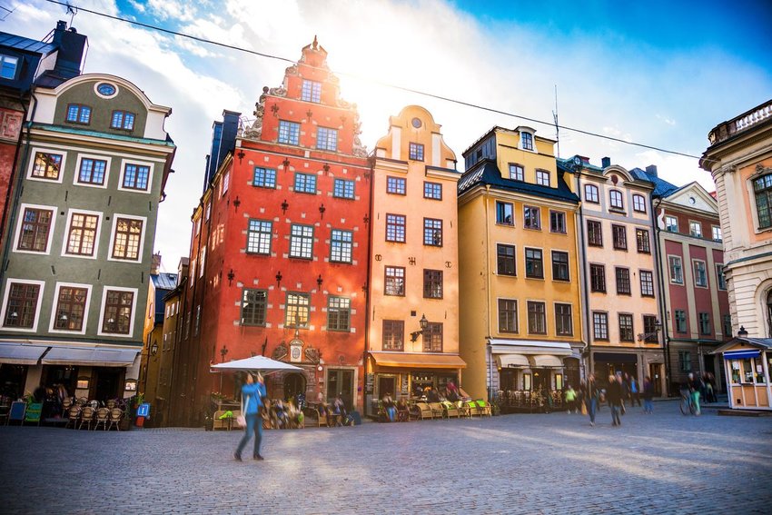 Photo of colorful buildings in Stockholm