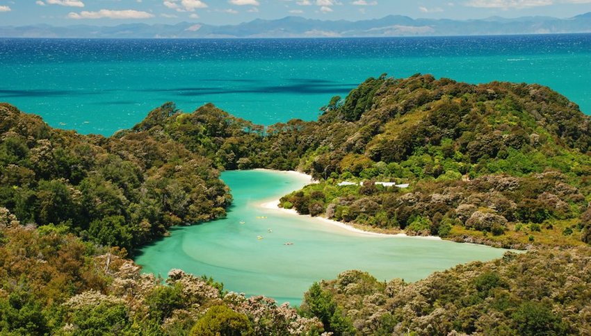 View of bay in Abel Tasman National Park