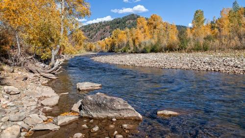 Dolores River, Colorado in the fall.
