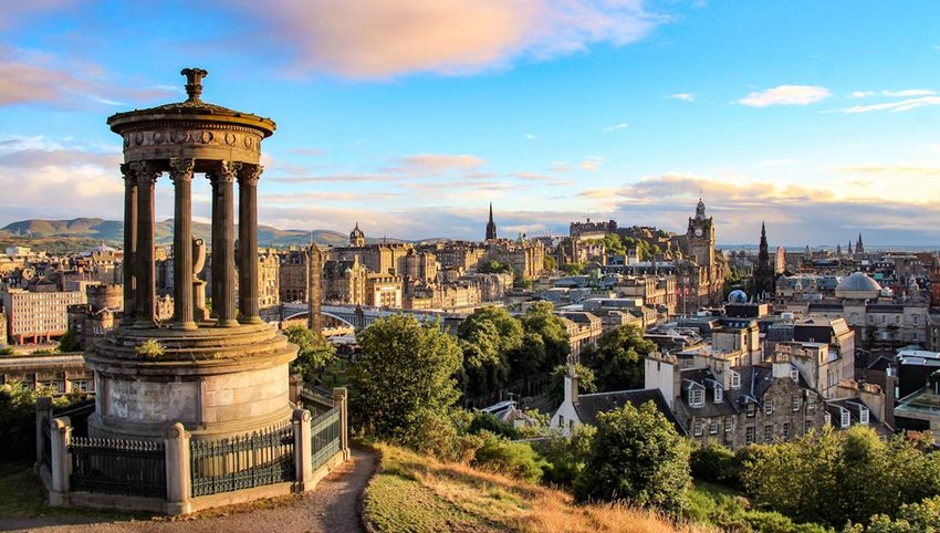 Edinburgh skyline as seen from Calton Hill