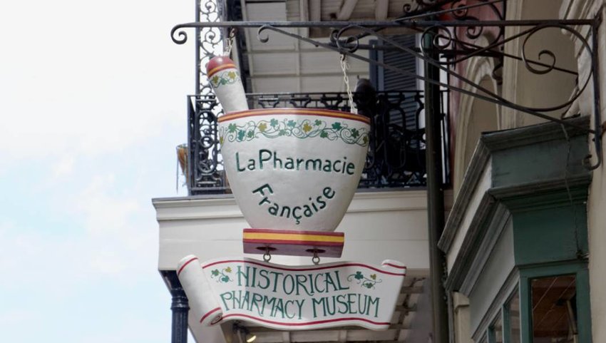New Orleans, Louisiana / USA. Historical pharmacy museum in New Orleans