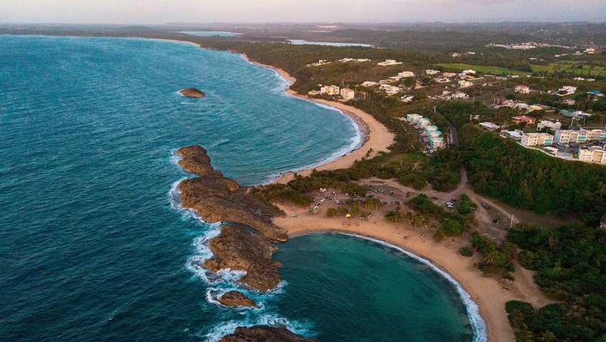 Aerial photo of Playa Mar Chiquita in Maniti, Puerto Rico