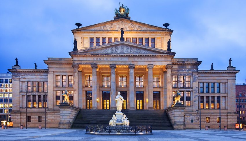 Exterior of the Wiener Konzerthaus theatre in Germany