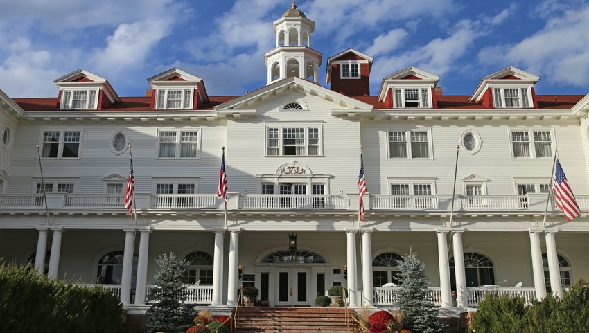 Exterior of the Stanley Hotel in Estes Park, Colorado