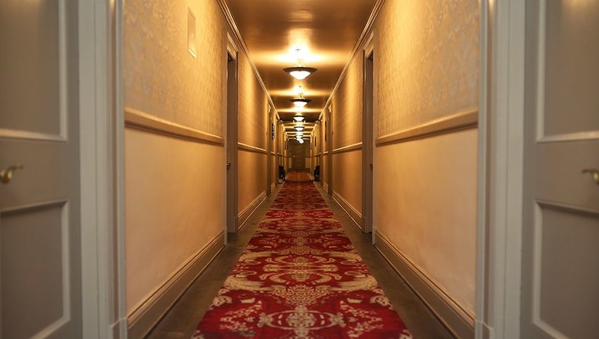 Empty hallway in the Stanley hotel