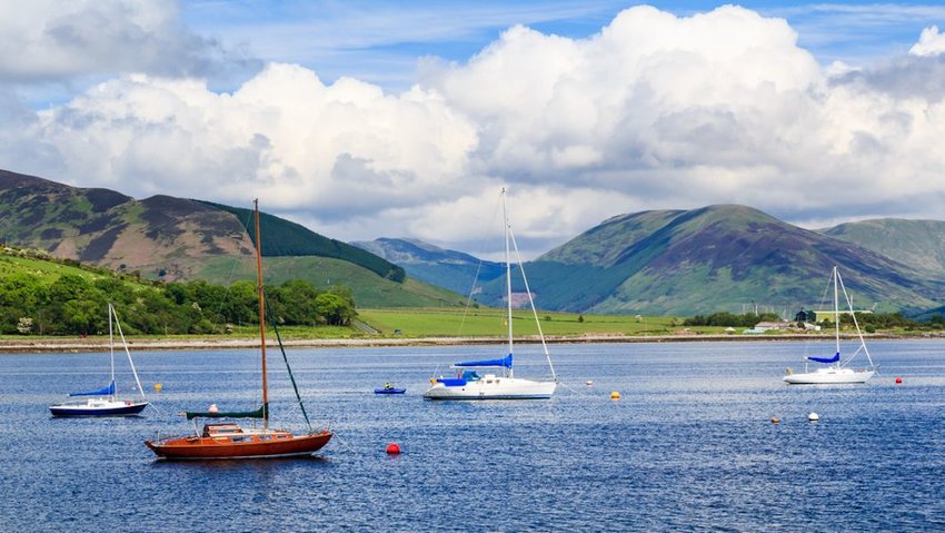 Boats at Port Bannatyne on the Isle of Bute