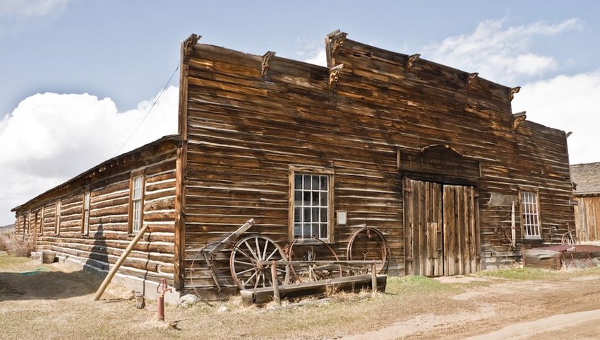 Abandoned building in the ghost town of Nevada City, Montana