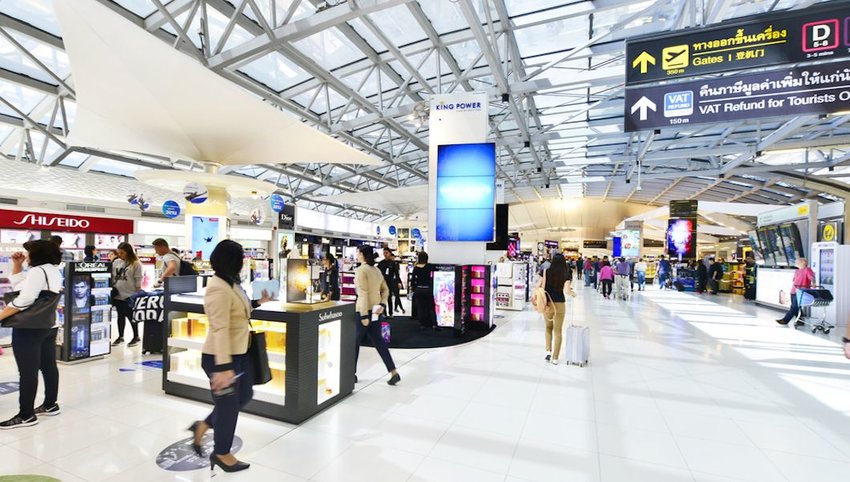 Shopping area in Bangkok airport