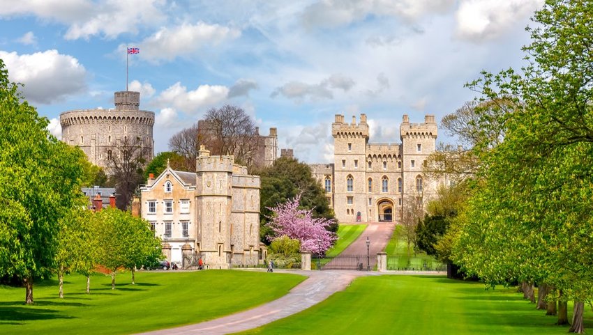 Windsor Castle in the spring, London suburbs, United Kingdom