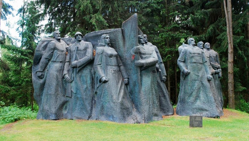 Soviet-era sculptures in Grutas Park near Druskininkai, Lithuania