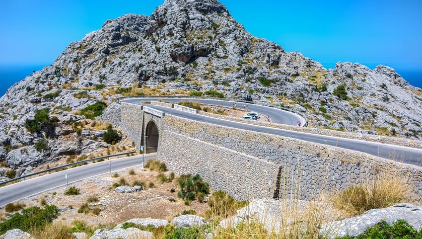 Nus de Sa Corbata (Knot of the Tie Road) in Mallorca, Spain 