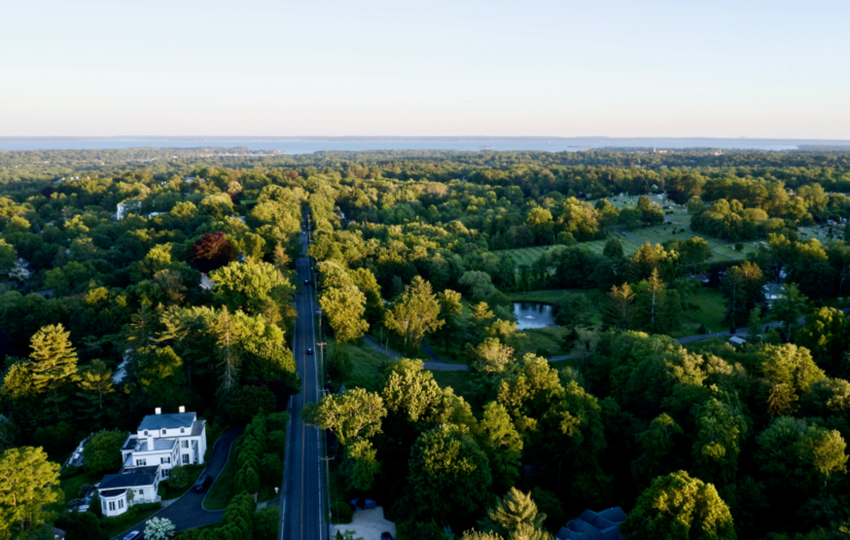 Greenwich, Connecticut, looking towards the Long Island Sound