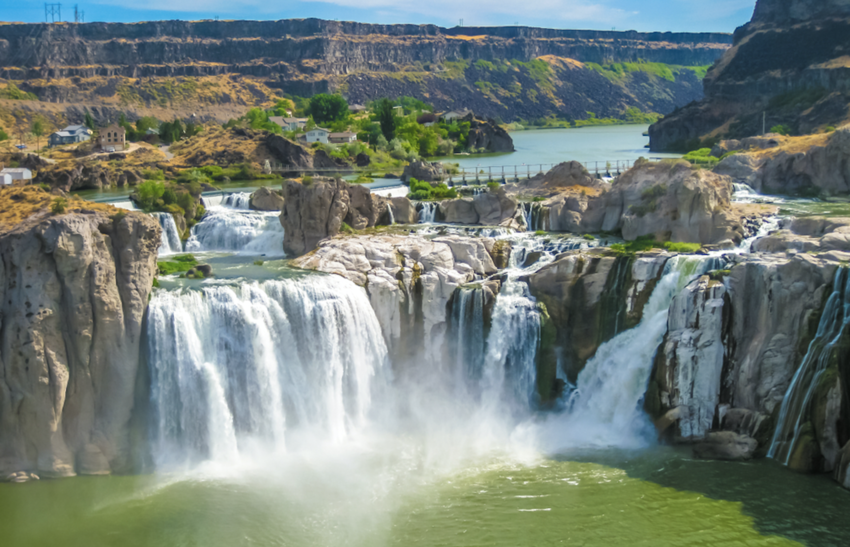 Aerial view of Shoshone Falls or Niagara of the West, Snake River