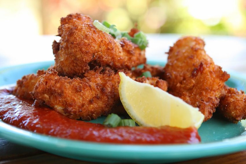 Conch Fritters with Cocktail Sauce