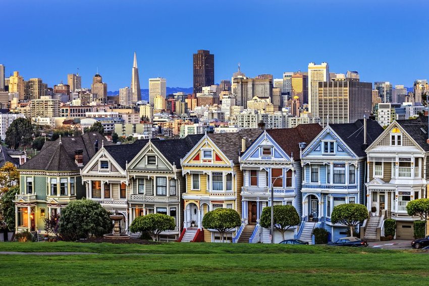 The Painted Ladies in San Francisco, California