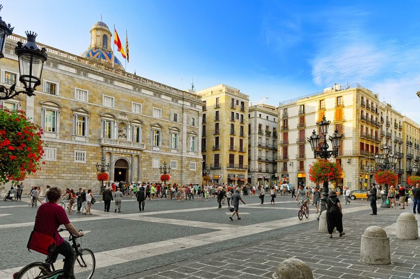 Placa de Sant Jaume in Barcelona, Spain