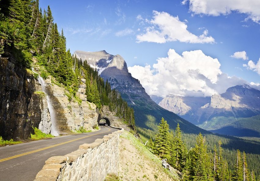 A view from Going to the Sun Road at Glacier National Park