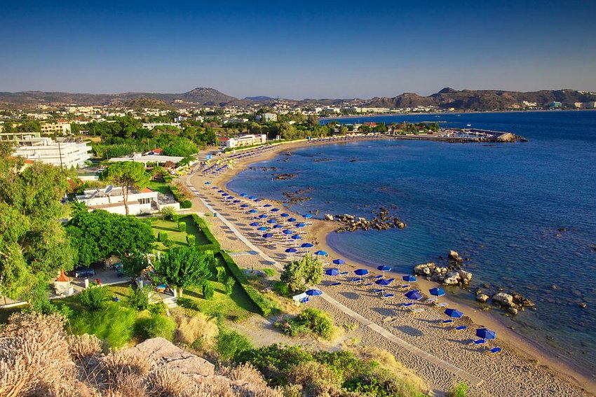 View of Faliraki bay 