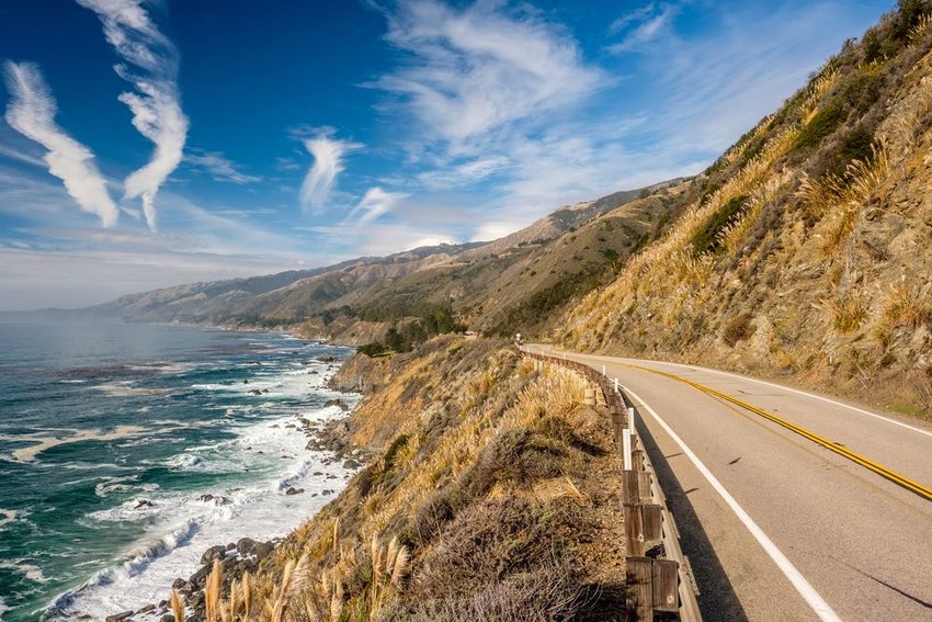 Pacific coast highway along the coast of California