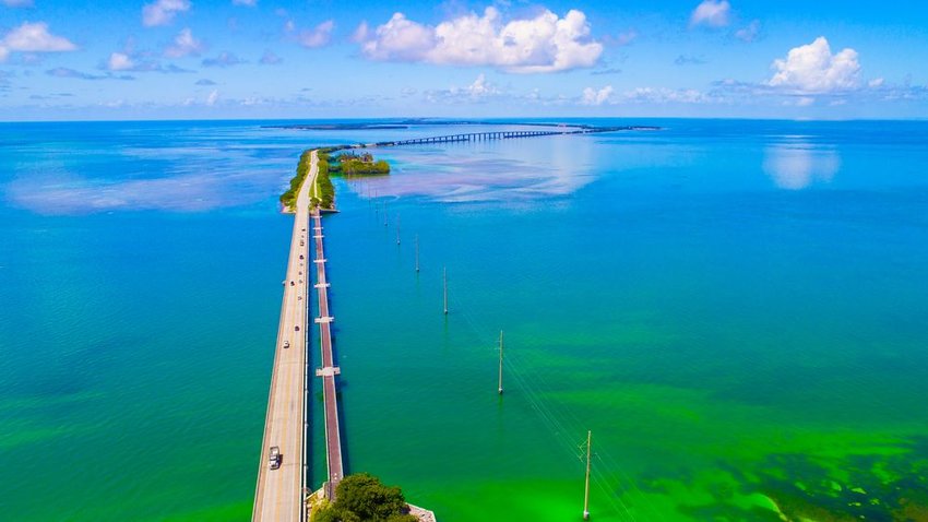 Aerial view of The Overseas Highway