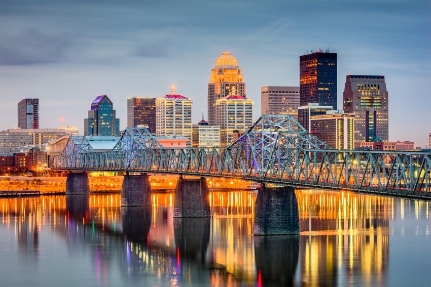 Louisville, Kentucky, skyline on the river
