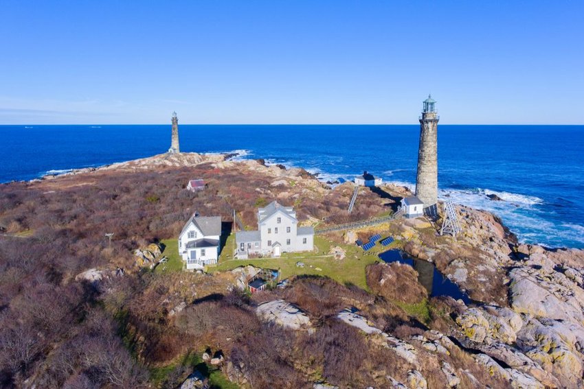 Thacher Island Lighthouse on Thacher Island, Cape Ann