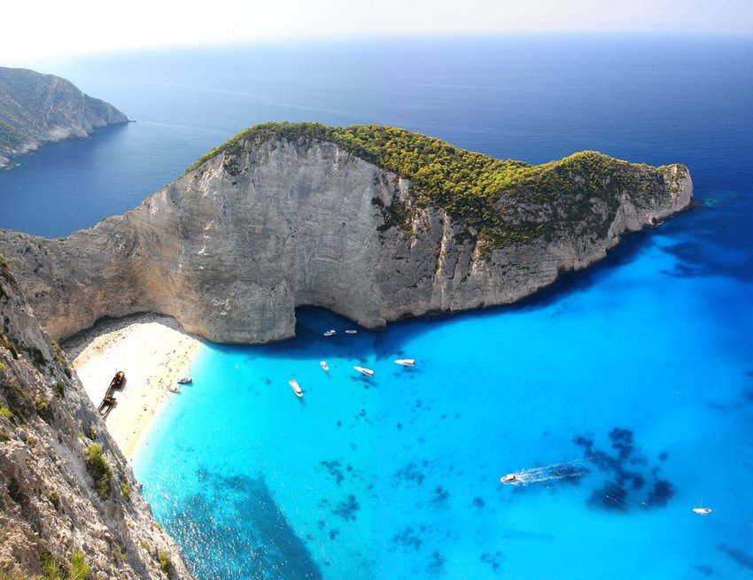 Amazing beach Navagio in Zakynthos, Greece