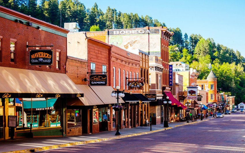 Historic main street in Deadwood, South Dakota 