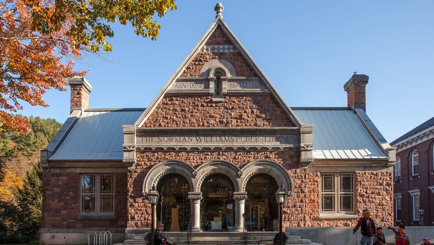 Exterior front view of Norman Williams Public Library