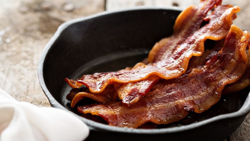 Bacon on pan 