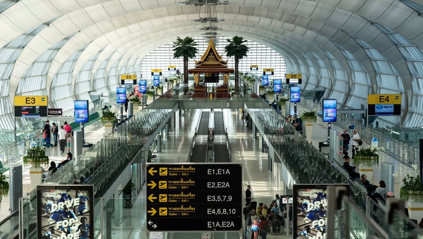 Interior of international airport