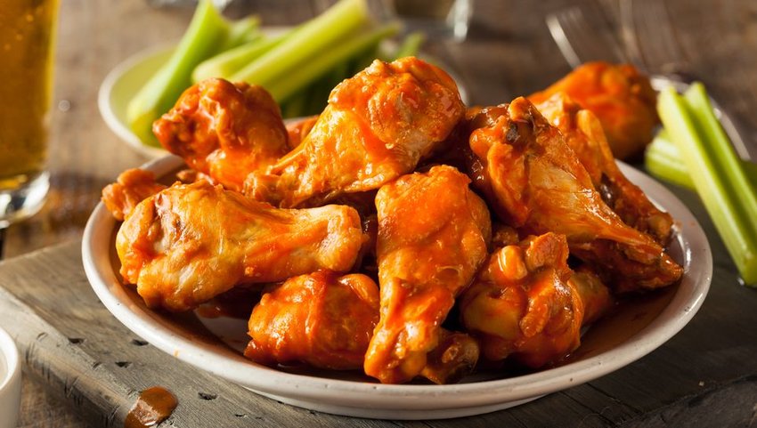 Plate of buffalo wings