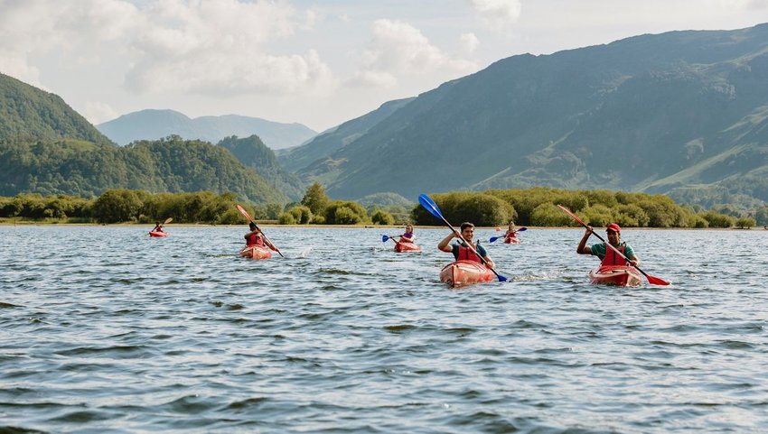 Group of kayakers