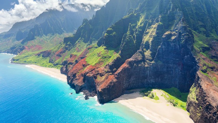 Aerial view of Kauai
