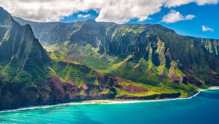 Napali Coast on Kauai island 