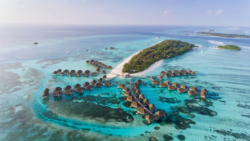 Aerial view of Maldives