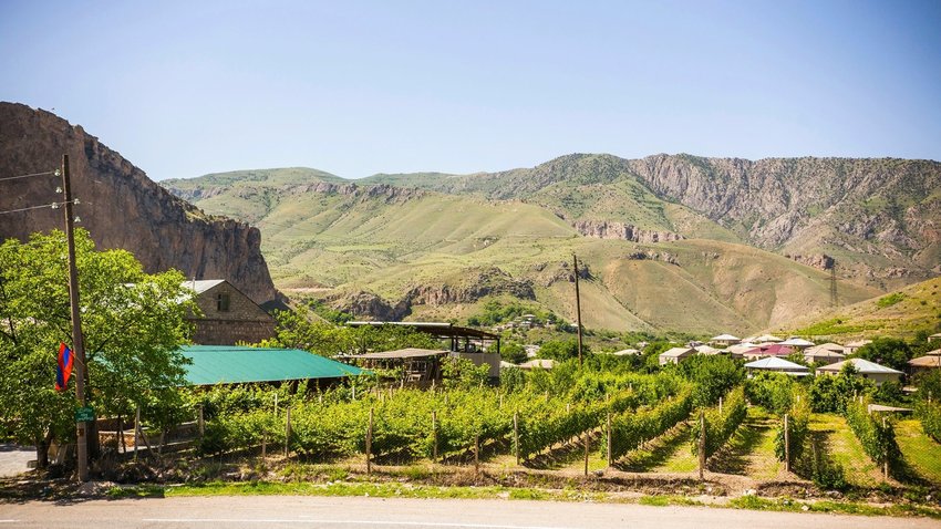 Areni winery vineyards, traditional Armenian wine factory, Armenia