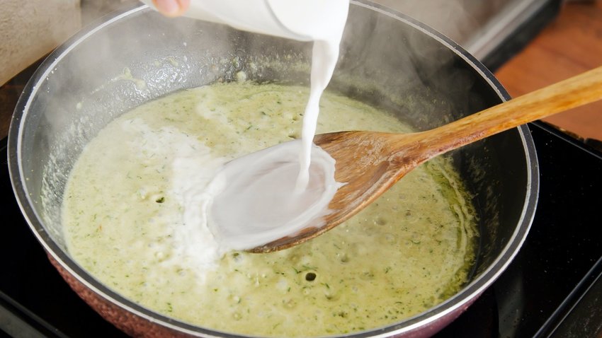 Coconut milk Thai green curry