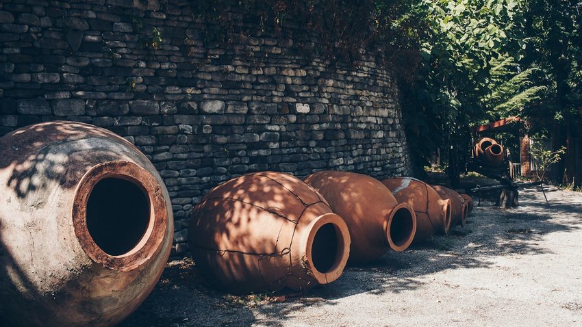 Clay wine pots in Georgia