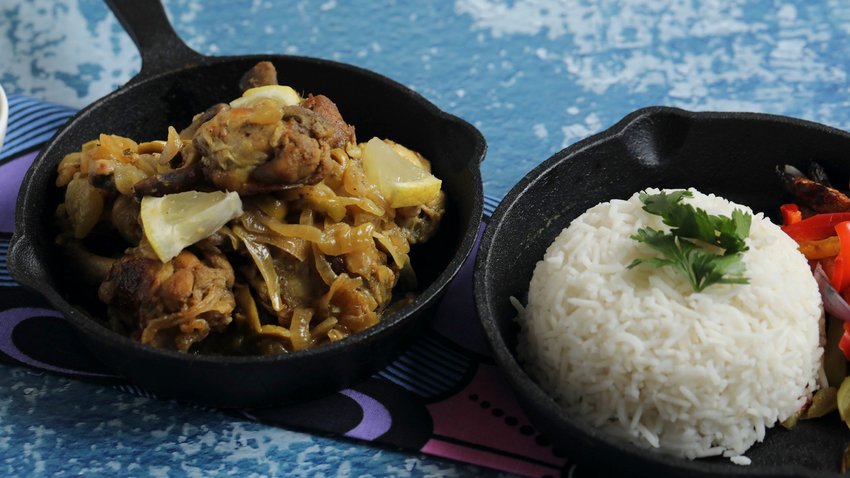 West African Yassa Chicken With Rice