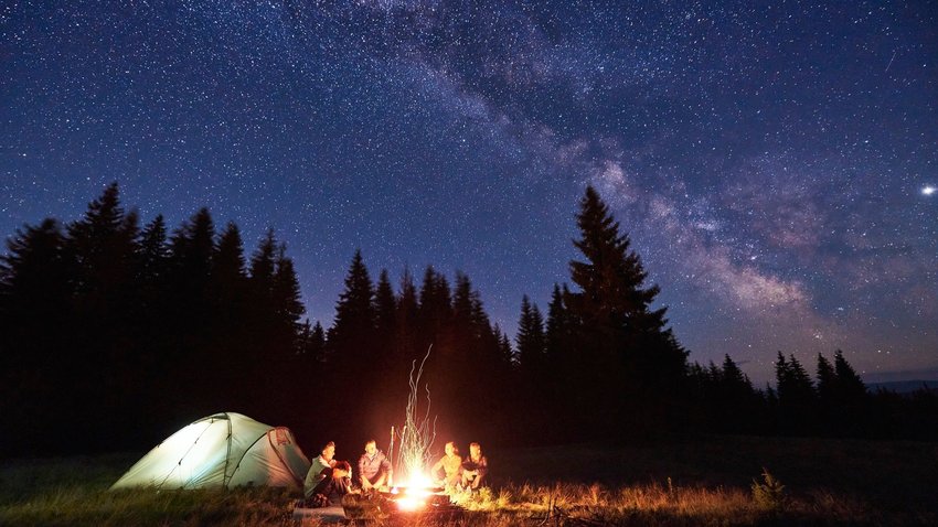 Camping under the stars