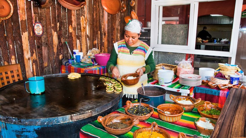 Preparing Mexican food