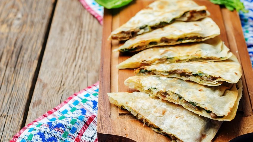 Cheese-and-Mushroom Quesadillas