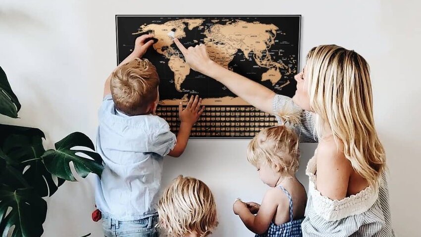 Landmass Scratch Off Map of the World | ~$18