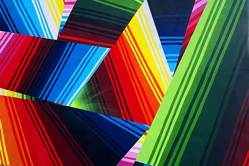 Colorful outdoor mural by Anthony Garcia Sr.