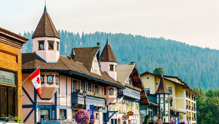 A view of the village of Leavenworth.