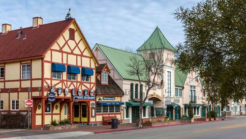 The scenic village of Solvang.