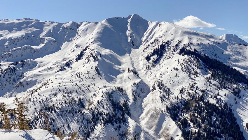 Snowy mountains in Aspen, Colorado.