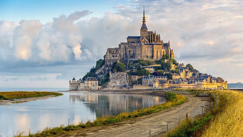 Morning view at the Mont Saint-Michel, France.