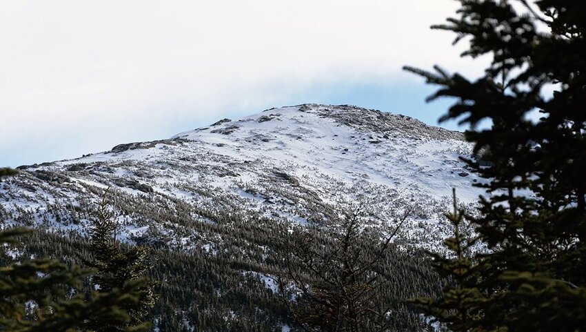 Snow covered Mount Marcy.